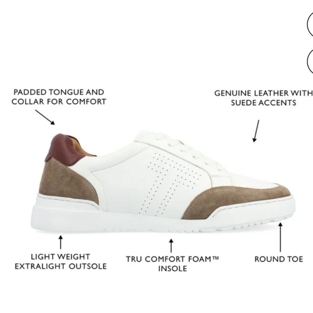 Genuine Leather Extraligh Men's  Casual Sneakers - Picture 2 of 8
